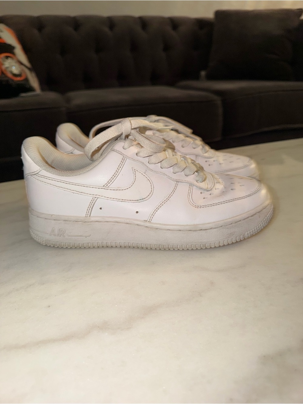 Nike White Leather Women's Low-Top Sneakers